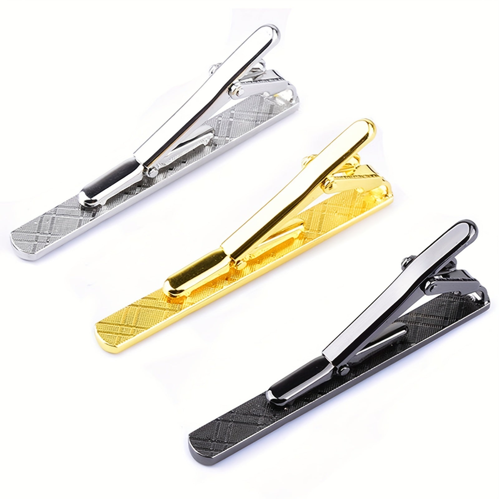 3 Pcs Tie Clips Men Wedding Business Father
