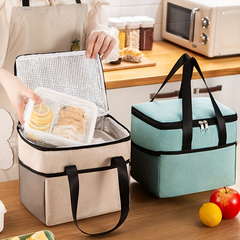 Cationic Insulated Lunch Bag Aluminum Foil Lunch Box Office Picnic Waterproof
