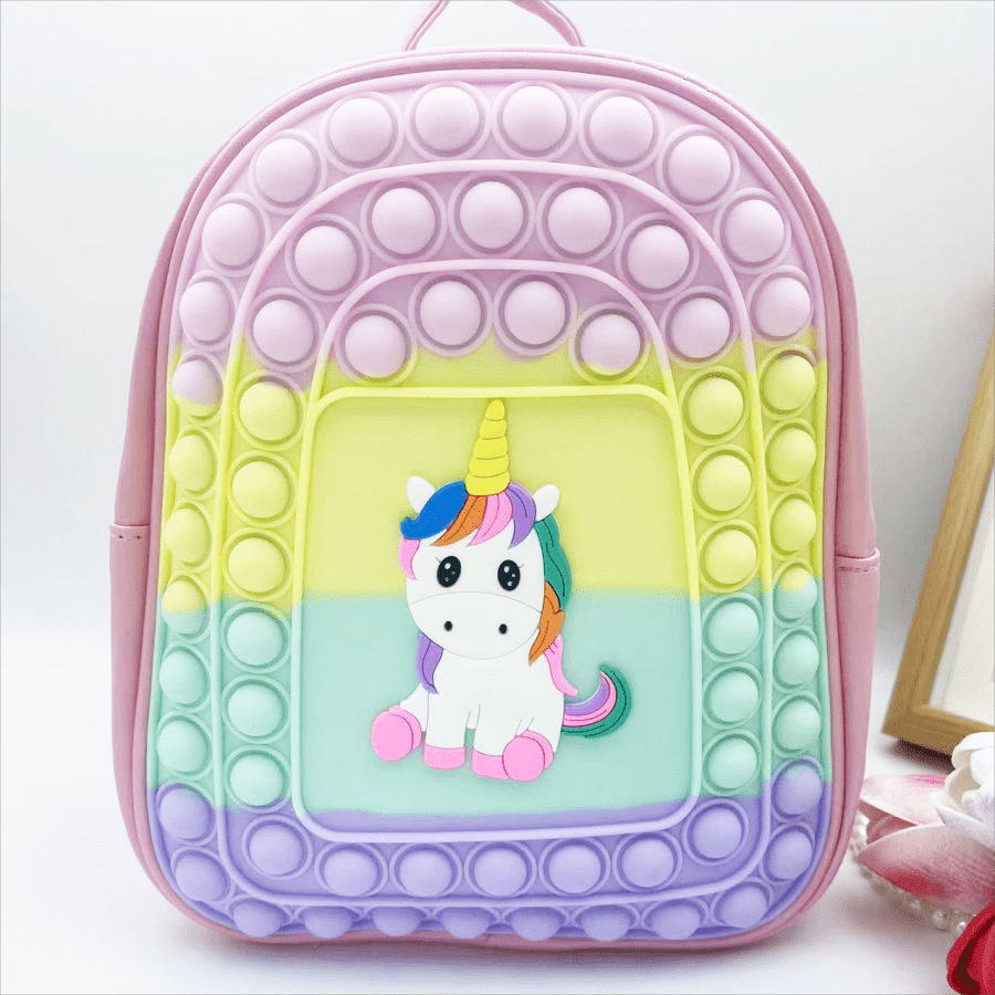 Kids Lightweight Unicorn Silicone Backpack - School Gift