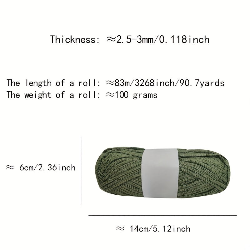 3mm Natural Fiber Hand-woven Rope, 100g - 83m, DIY Crocheting & Knitting