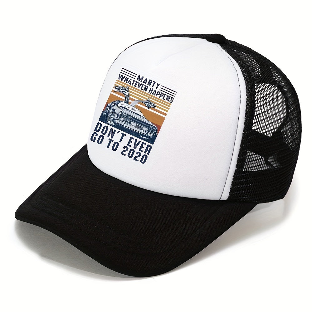 Car Print Outdoor Sports Sun Hat Mesh Ventilation Baseball Cap Sun Protection