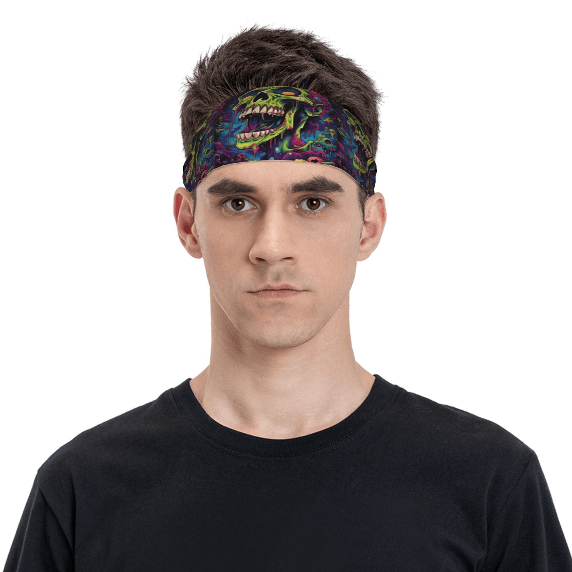 Zombie Sports Headband Sweat Wicking Stretchy Polyester
