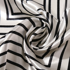 Vintage Square Scarf Silk Scarf Stripe Printing