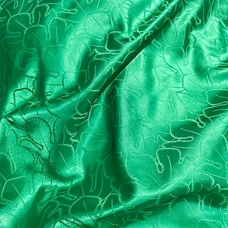 Green Jacquard Satin Fabric Dress Shirt Cheongsam Pajamas Fabric