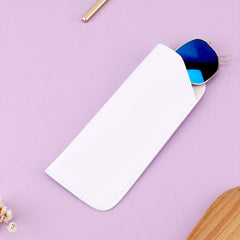 Stitch Detail Glasses Bag PU Leather Makeup Holder