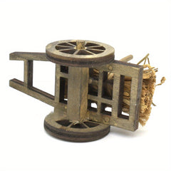 DIY Mini Outdoor Garden Firewood Cart with Wooden Logs