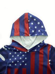 3D Flag Graphic Hoodie Unisex Novelty Kangaroo Pocket Pullover Sweatshirt