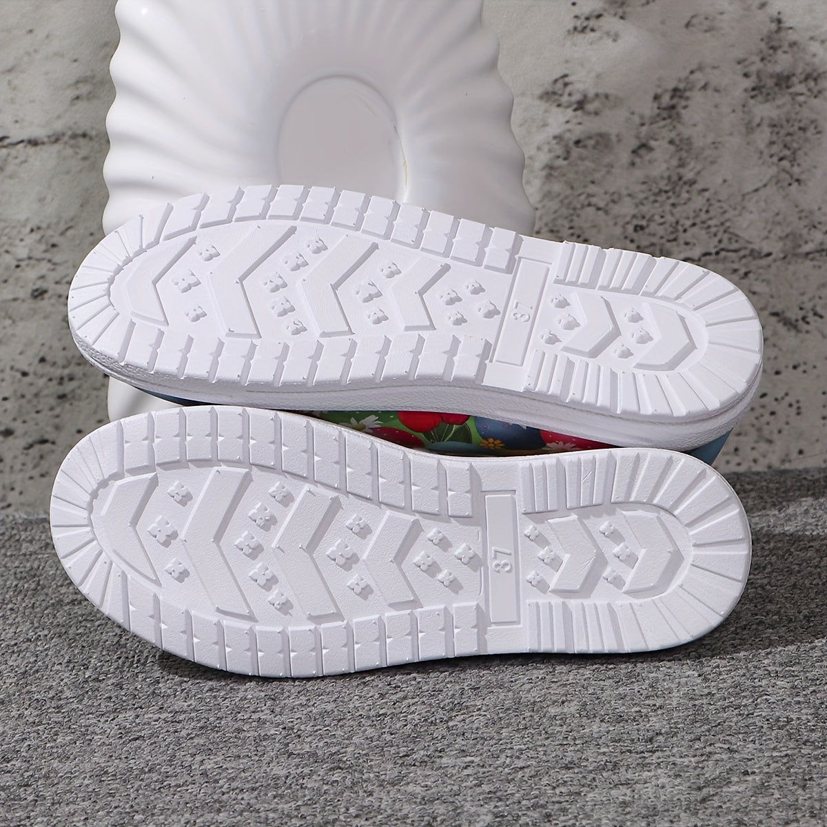 Colorful Balloon Pattern Flat Shoes Women's Shallow Mouth Casual Shoes
