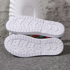 Colorful Balloon Pattern Flat Shoes Women's Shallow Mouth Casual Shoes