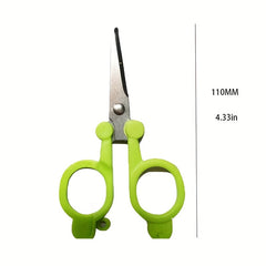 Compact Stainless Steel Folding Scissors for Travel and Outdoor Activities