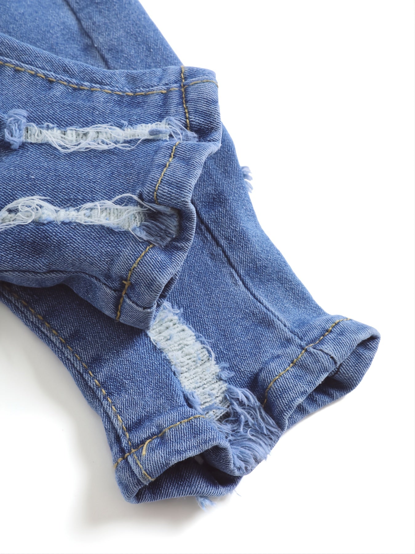 High Rise Ripped Skinny Jeans Distressed Denim Pants