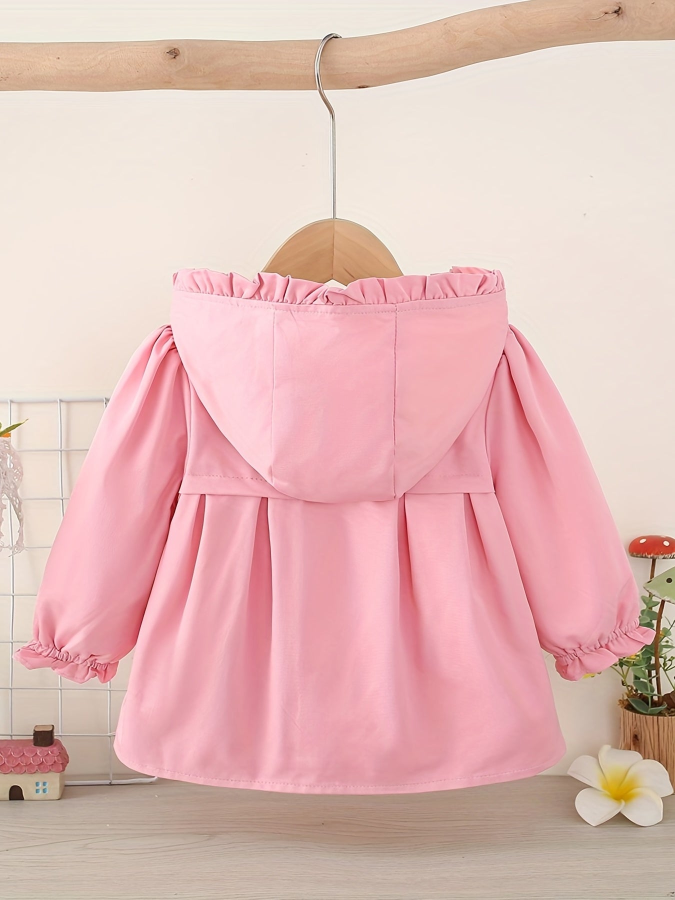 Girls Fleece Jacket Hooded Windbreaker Infant Outwear Clothes