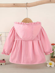 Girls Fleece Jacket Hooded Windbreaker Infant Outwear Clothes