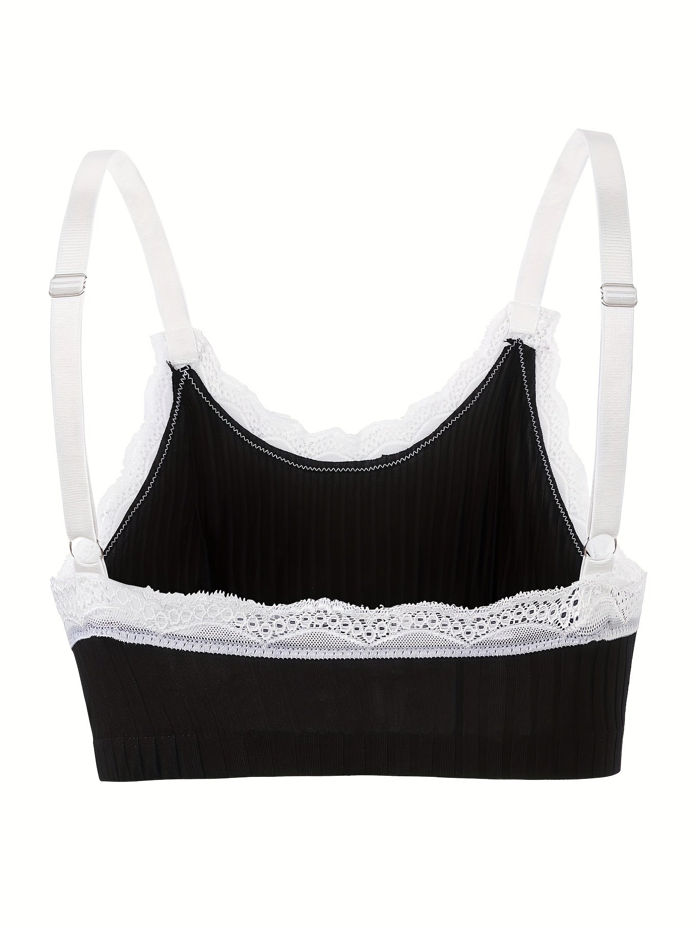 Retro Bralette with Lace Trim