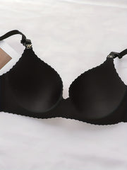 Leopard Print T Shirt Bra Comfy & Breathable Push Up Bra