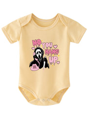 Halloween Party Series Cartoon Letter Pattern Newborn Summer Short Sleeve Romper