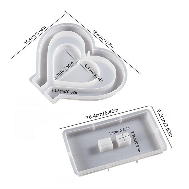 Heart Display Resin Mold for Home Decor & Jewelry Making