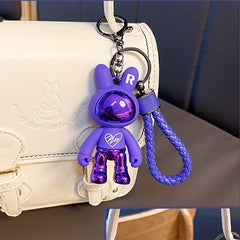 Rabbit Charm Keychain Car Key Case Box Bunny Doll Pendant Key Ring