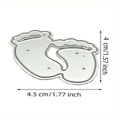 Feet Cutting Dies Metal Embossing Stencils For DIY Scrapbooking Supplies