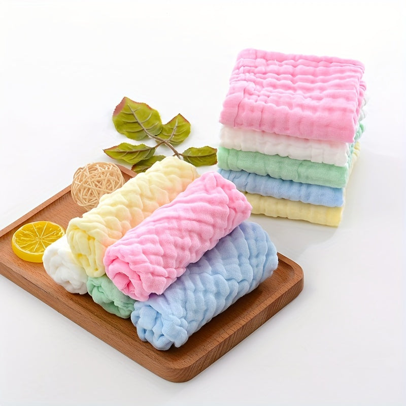 5pcs Baby Muslin Washcloths Burp Cloths Natural Cotton Baby Wipes