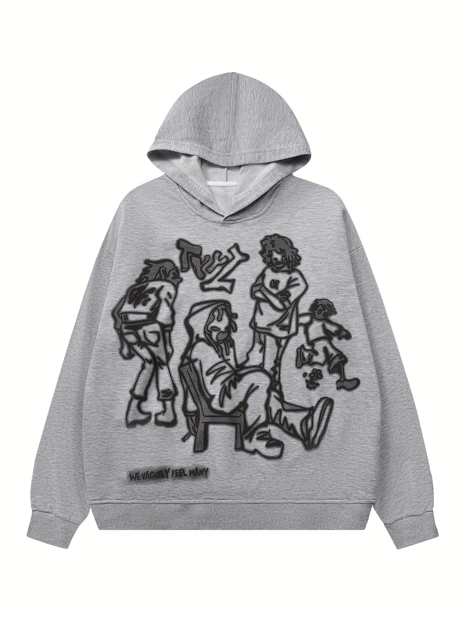 Cartoon Graphic Print Hoodie Sweatshirt Women