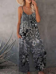 Boho Sleeveless Wide Leg Jumpsuit for Women