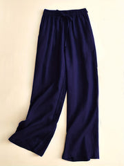 Drawstring Wide Leg Pants Casual Loose Pants