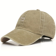 Embroidered Washed Cotton Baseball Cap Outdoor Cycling