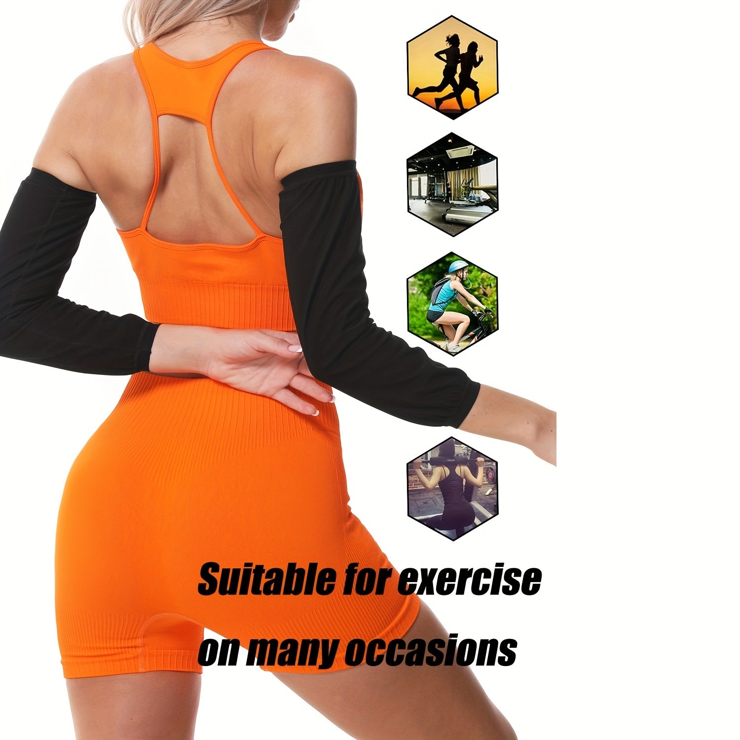 Arm Sweat Band Shaping Sleeves for Exercise & Weight Loss