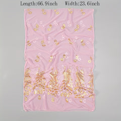 Peacock Hot Stamping Scarf Thin Breathable Shawl Women Sunscreen Windproof