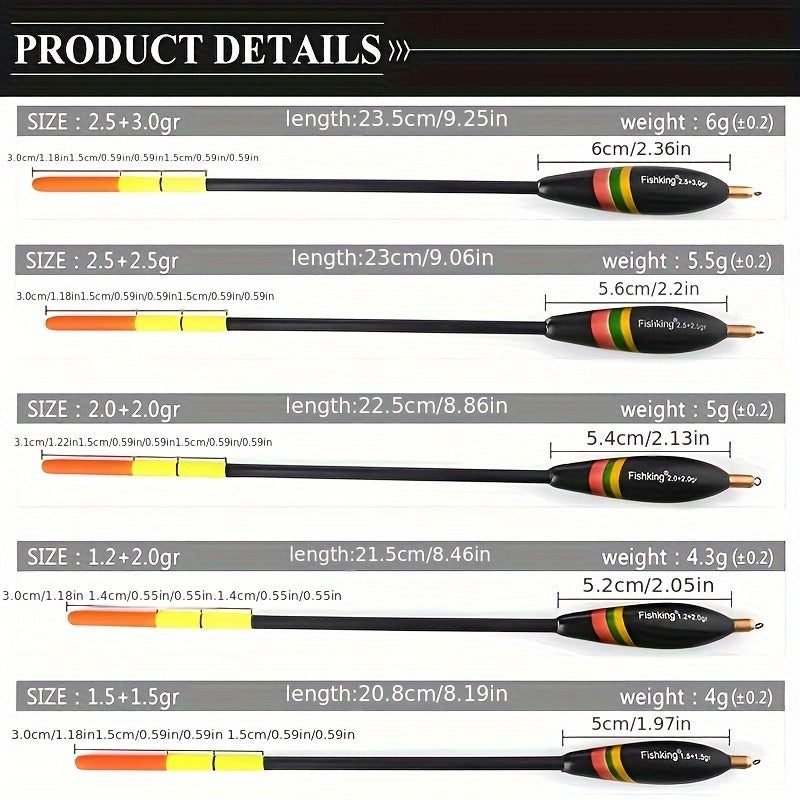 5pcs High Sensitive Fishing Float For Rock Fishing