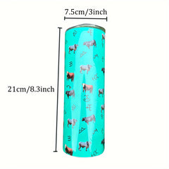 Cartoon Printed Stainless Steel Water Bottle 20oz Leakproof Insulation Cup