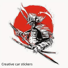 Sunset Samurai Warrior Vinyl Waterproof Sticker Decal For Car Laptop