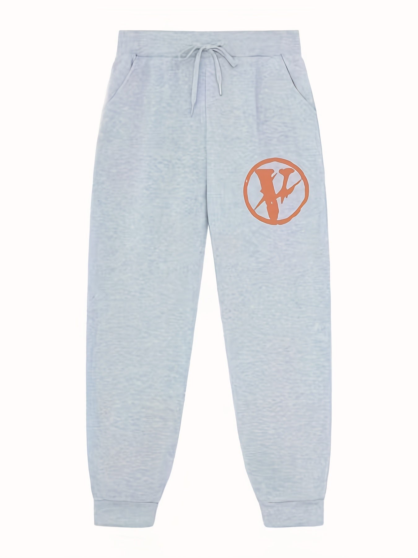 Men's V Print Joggers Casual Loose Fit Pants