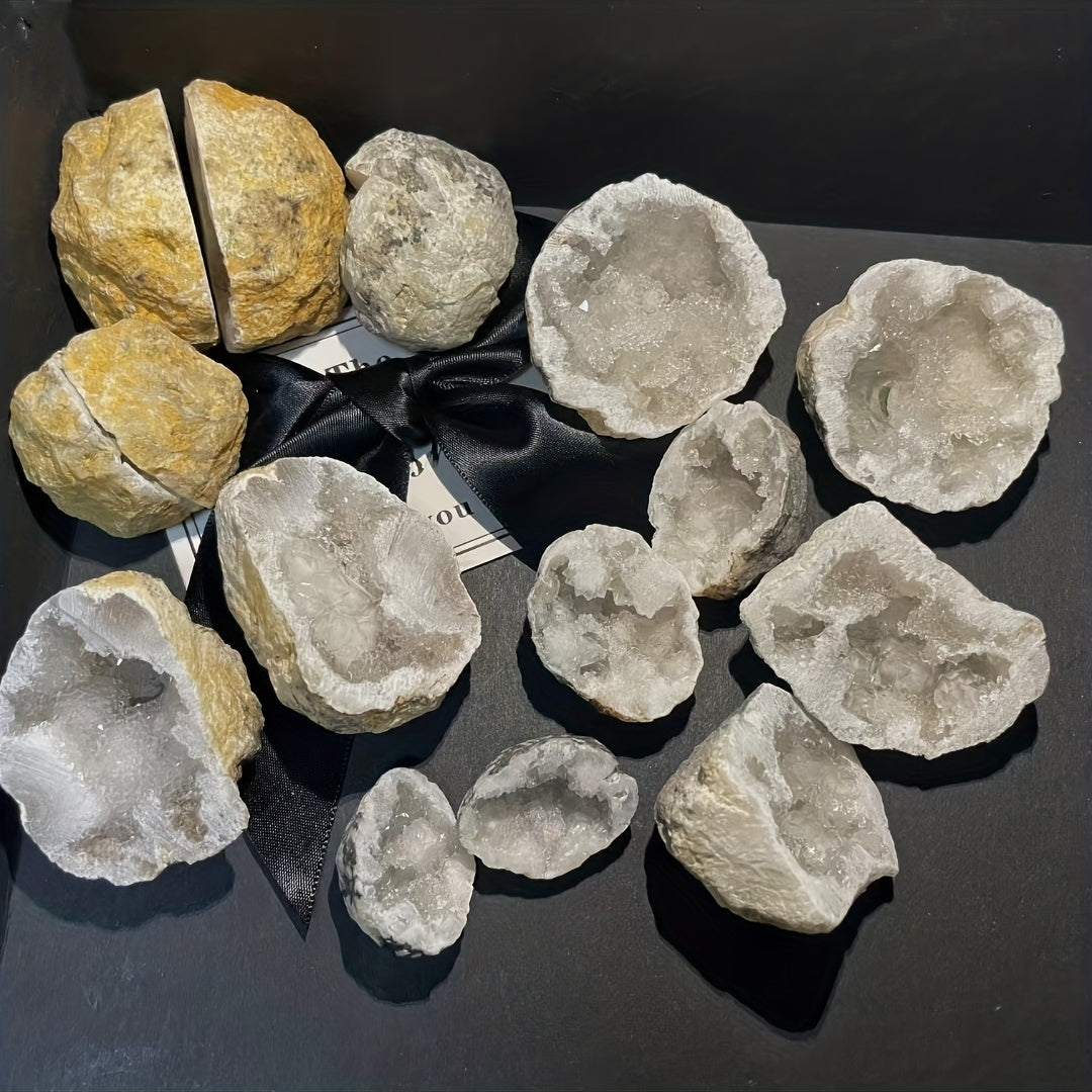 Natural Agate Geode Crystal Cave Quartz Mineral Home Decor Gift