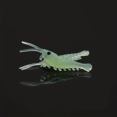 50pcs Fishing Soft Lures Glow Shrimp Worms Baits Ice Fishing Tackle Bass