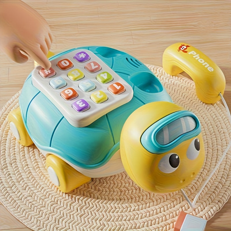 Cartoon Phone Toy with Piano Music and Lights for Babies