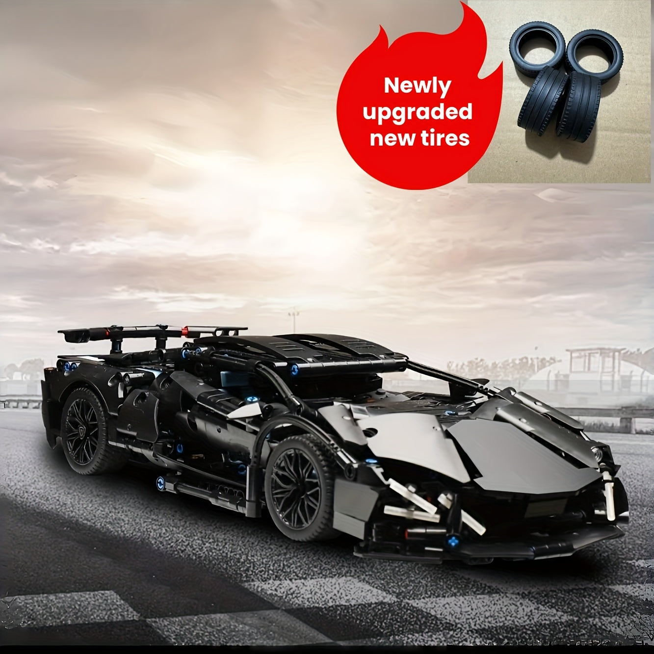 1314pcs Sports Car Building Blocks Set 1:14 Scale Large Model Toy