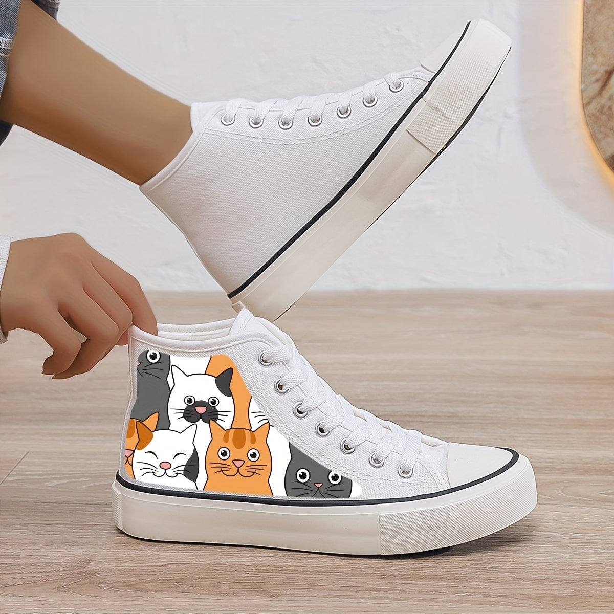 Girls' High Top Cats Skate Shoes with Plush Lining