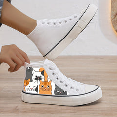 Girls' High Top Cats Skate Shoes with Plush Lining