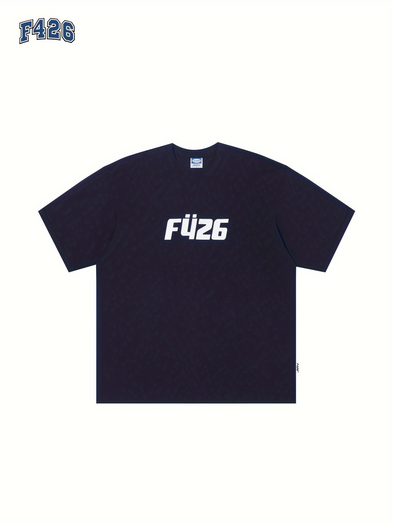 Men's Letter Print Cotton Sports T-shirt Round Neck Tee Shirt