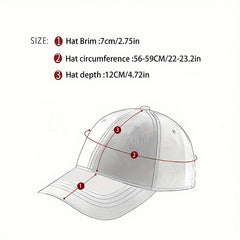 Letter Printed Baseball Cap Distressed Dad Hat Outdoor Sun Hat