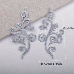 Golden & Silvery Ethnic Embroidery Applique Patches for Dress & Bags