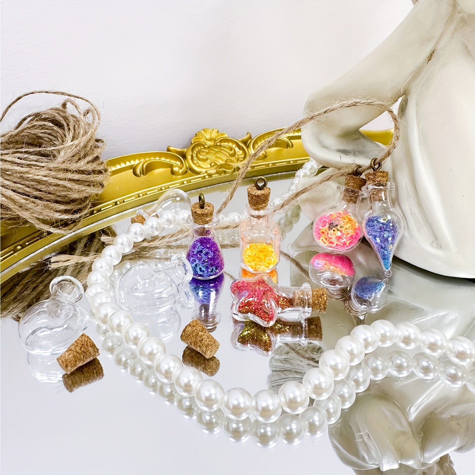 50pcs Mini Glass Bottle Wishing Drifting Bottles With Cork Stoppers