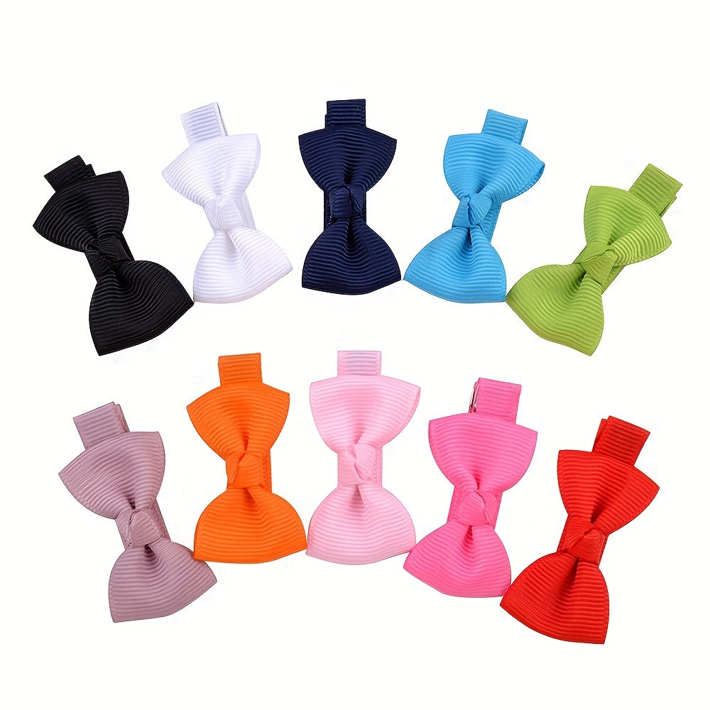 40pcs Solid Bowknot Hair Clip Decorative Accessories for Baby Girls