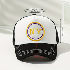 Embroidery Mesh Trucker Hat Baseball Cap Adjustable Sunscreen Dad Hats