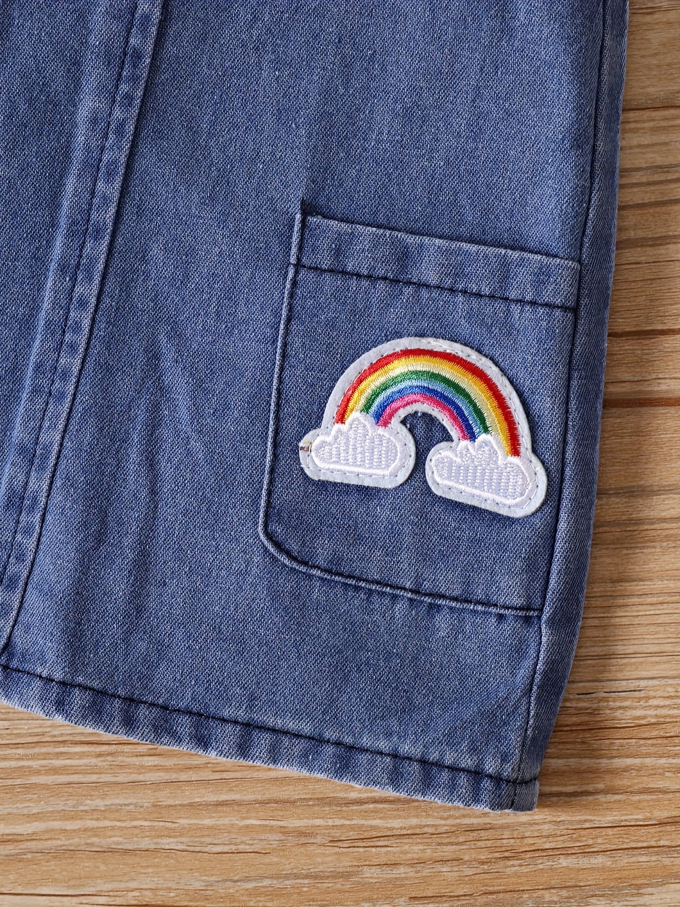 Baby Girls Denim Suspender Skirt Set for Spring and Autumn