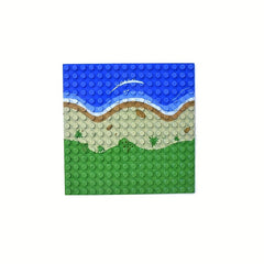 Small Particle Building Blocks Beach Grassland Scene Base Plate