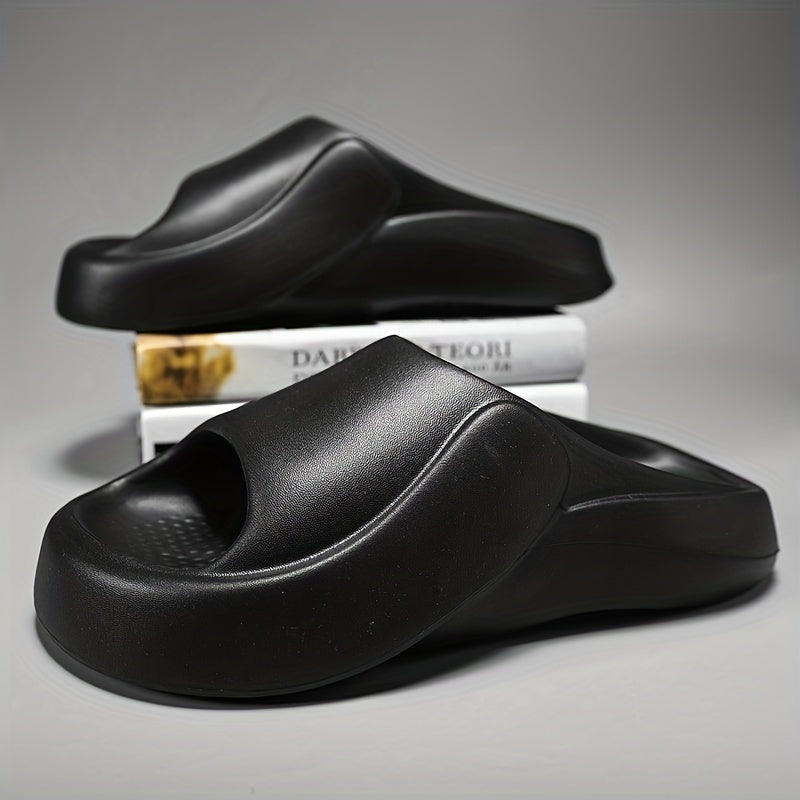 Solid Slides Casual Lightweight Non Slip Slippers Open Toe Shoes