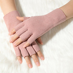 Women's Warm Fingerless Gloves, Durable & Cozy